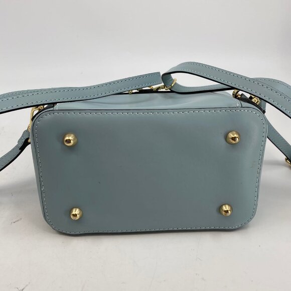 Viola Castellani Blue Convertible Backpack Purse | Made in Italy